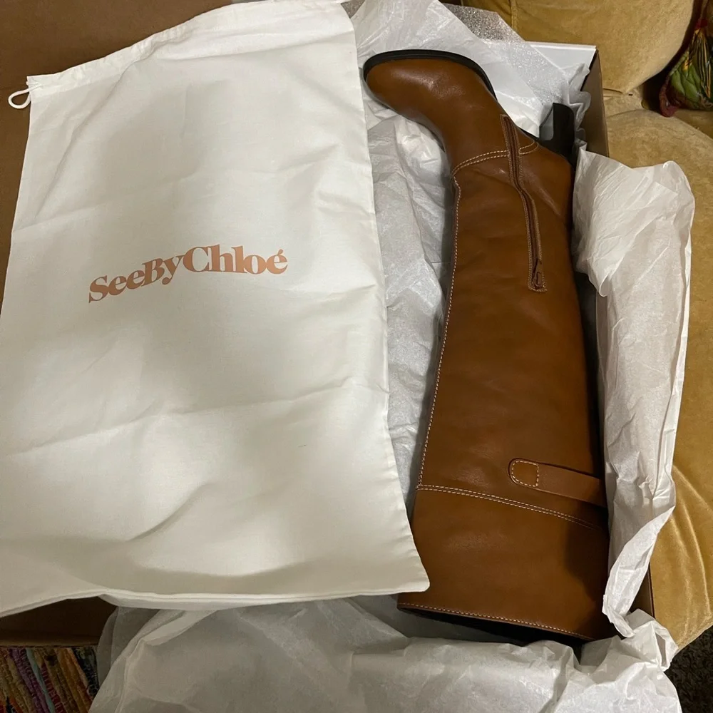 See By Chloe Brown Over the Knee Boots - Picture 8 of 9